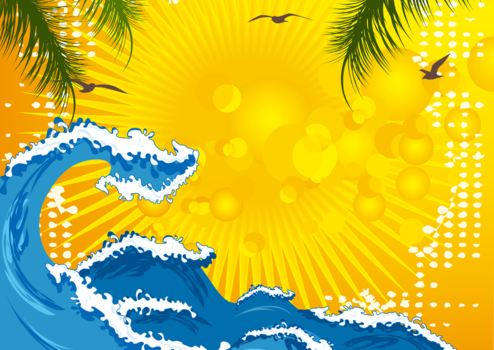 POPな浮世絵の波、夏