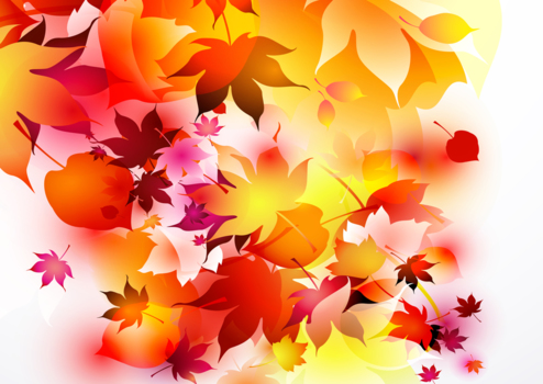 カラフル紅葉の舞、秋