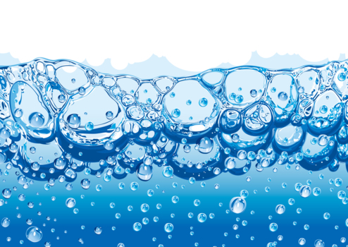 水疱と水のイメージ、青、水