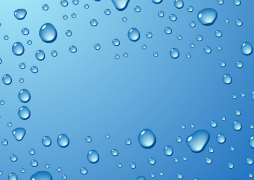 ボンネットの水滴、ブルー、水