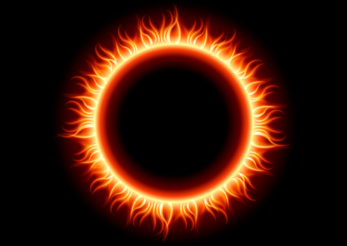 太陽フレアのイメージ、火、炎06