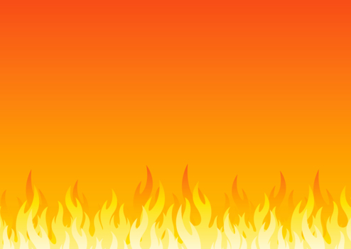 オレンジの炎のイメージ、火、炎