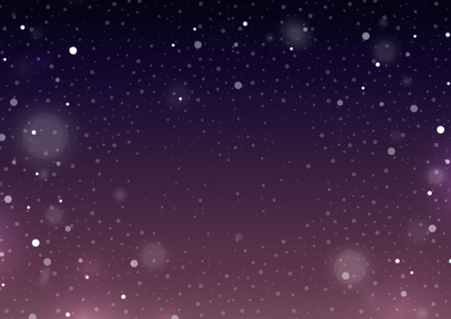 星と雪のイメージ、冬
