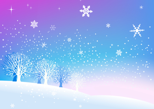 メルヘンチックな雪 冬 Backdrop