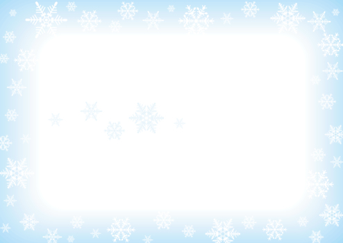 雪の結晶のメッセージカード、冬