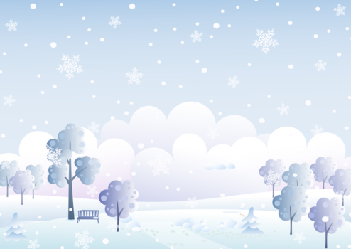 メルヘンチックな雪景色 冬 Backdrop